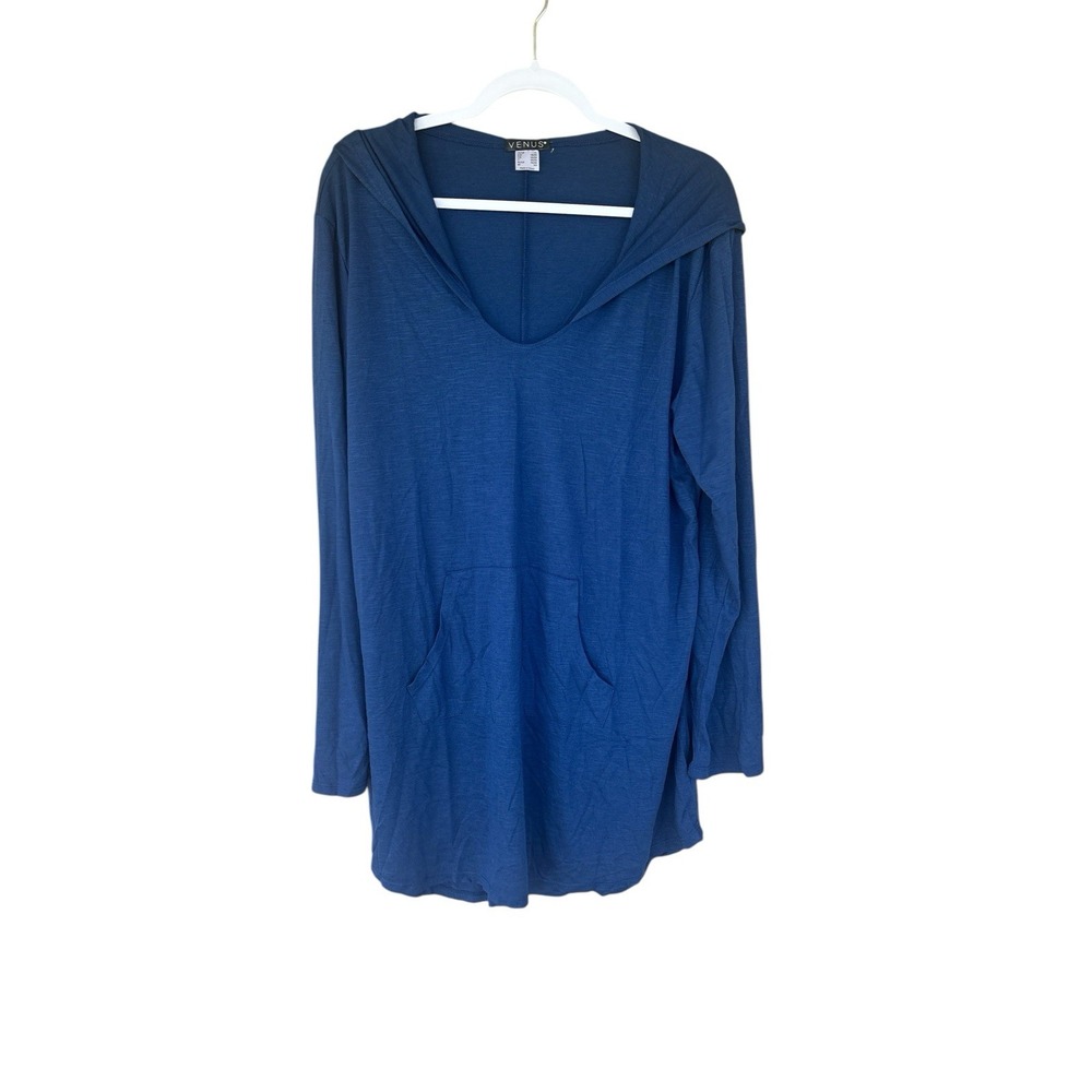 VENUS Blue Long Sleeve Swim Coverup